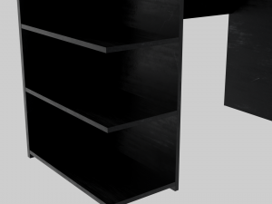 Wooden Desk Modello 3D