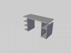 Wooden Desk Modello 3D