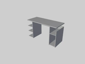 Wooden Desk 3D Model