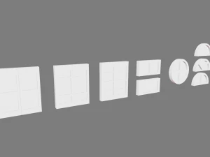 खिड़कियाँ 3D मॉडल