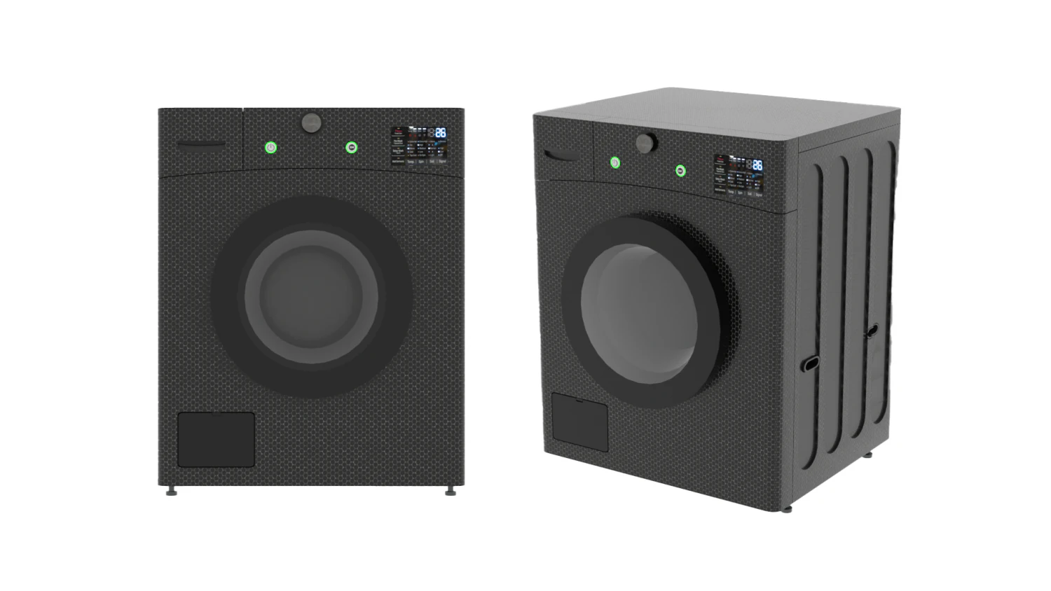 Washing Machine 3D Model .c4d .max .obj .3ds .fbx .stl .blend 