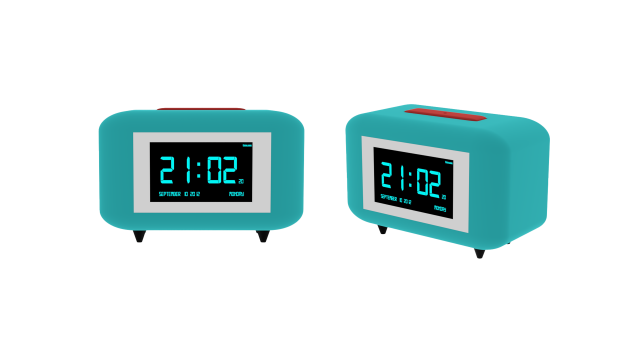 Digital Clock 3D मॉडल .c4d .max .obj .3ds .fbx .stl .blend 