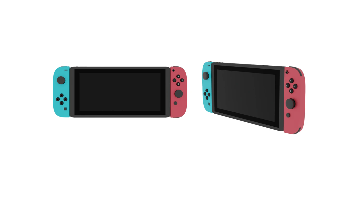 Nintendo Switch 3D Model .c4d .max .obj .3ds .fbx .stl .blend 