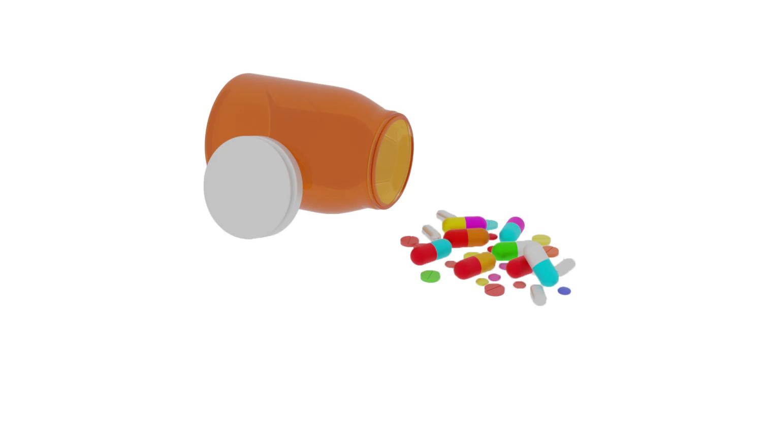 Medicine tablets 3D Model .c4d .max .obj .3ds .fbx .stl .blend