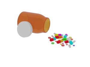 Comprimidos de rem&eacute;dios Modelo 3D