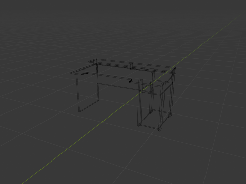 Gaming Desk-2 3D Model