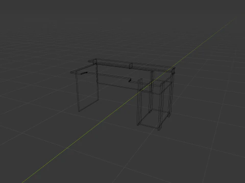 Gaming Desk-2 3D Model