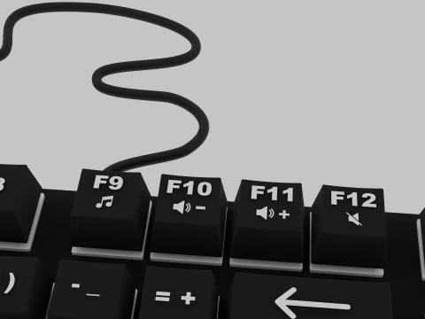 Simple Keyboard 3D Model
