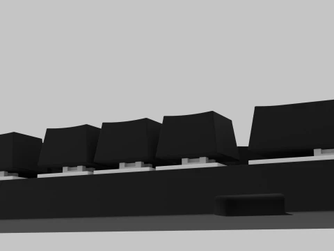 Simple Keyboard 3D Model