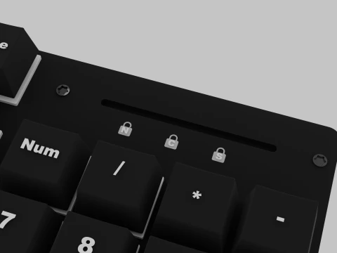 Simple Keyboard 3D Model