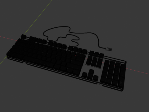 Simple Keyboard 3D Модель