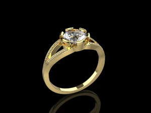 Women multi-stone custom design rings 3D Model
