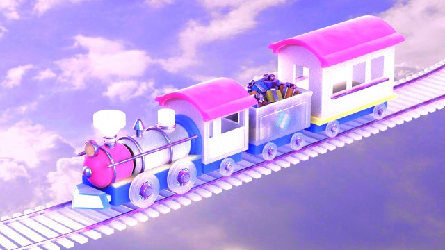 Toy Train 3Dモデル .c4d .max .obj .3ds .fbx .stl .blend 