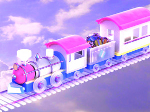 Toy Train 3D Model