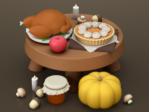 Thanksgiving Day 3D मॉडल
