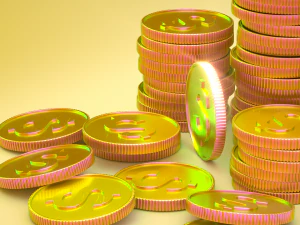 3D Coin Stack 3D Model