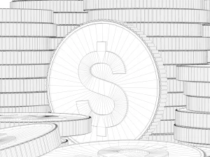 3D Coin Stack 3D Model
