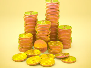 3D Coin Stack 3D Model
