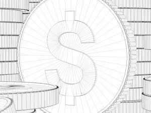 3D Coin Stack 3D Model