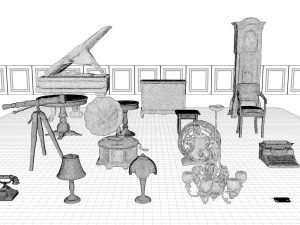 Antique Furniture Collections 3D Model