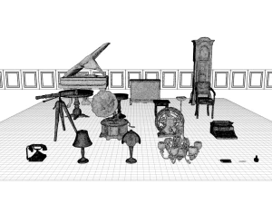 Antique Furniture Collections 3D Model