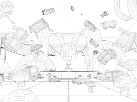 Dreamcore Assets Pack 3D Model