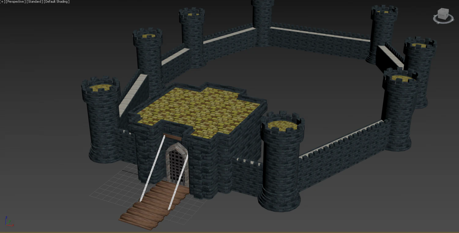 Castle 3D Model .c4d .max .obj .3ds .fbx .stl .blend