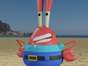 Mr Krabs 3D Model