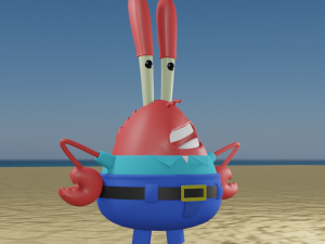 Mr Krabs Model 3D
