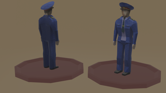 Low poly policeman Modèle 3D .c4d .max .obj .3ds .fbx .stl .blend
