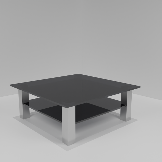 Glass table 3D Модель .c4d .max .obj .3ds .fbx .stl .blend 