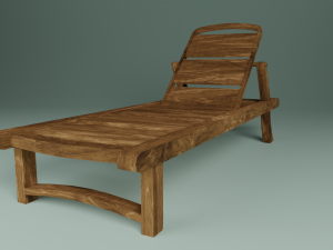 Beach lounger Sunbed lowpoly Modelo 3D