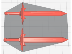 Blood Ruby Short Sword Model Cetak 3D