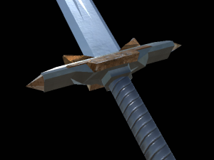 Blood Ruby Short Sword Model Cetak 3D