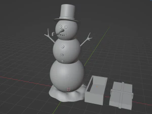 Ornamento de boneco de neve Modelo de Impressão 3D