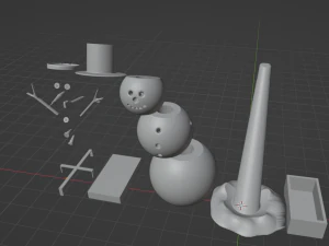 Ornamento de boneco de neve Modelo de Impressão 3D