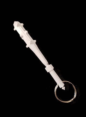 Studded Club Keychain 3D Print Model .c4d .max .obj .3ds .fbx .stl .blend