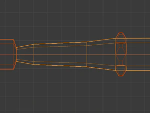 Studded Club Keychain 3D Print Model
