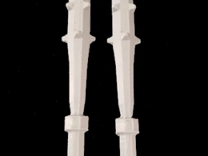Studded Club Keychain 3D Print Model