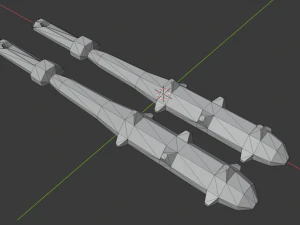 Studded Club Keychain 3D Print Model