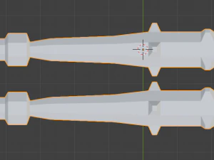 Studded Club Keychain 3D Print Model