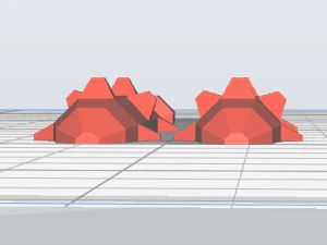 Studded Club Keychain 3D Print Model