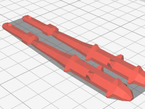 Studded Club Keychain 3D Print Model