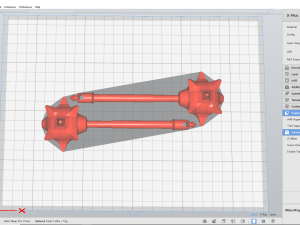 Studded Mace Keychain 3Dプリントモデル