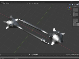Studded Mace Keychain 3D Print Model