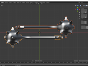 Studded Mace Keychain 3Dプリントモデル