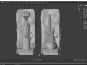 Thunder God Axe and Hammer Book End 3D 打印模型