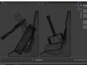 Thunder God Axe and Hammer Book End 3D 打印模型