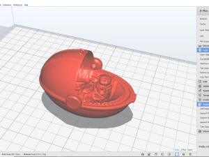 Enfeite De Cer&acirc;mica Baby Yoda pairando no carrinho de beb&ecirc; Modelo de Impressão 3D