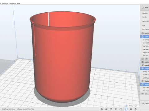 Oil Filter Cover 3D Print Model